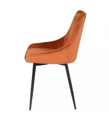 Chaise en velours cognac - BARI