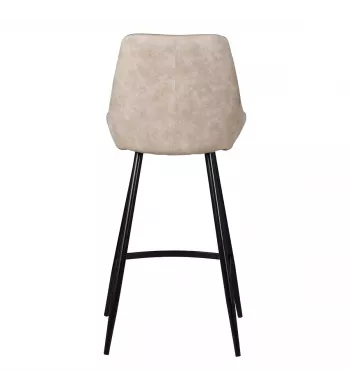 Chaise snack tissu effet daim beige - BARI