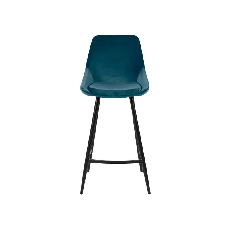 Chaise snack en velours bleu - BARI