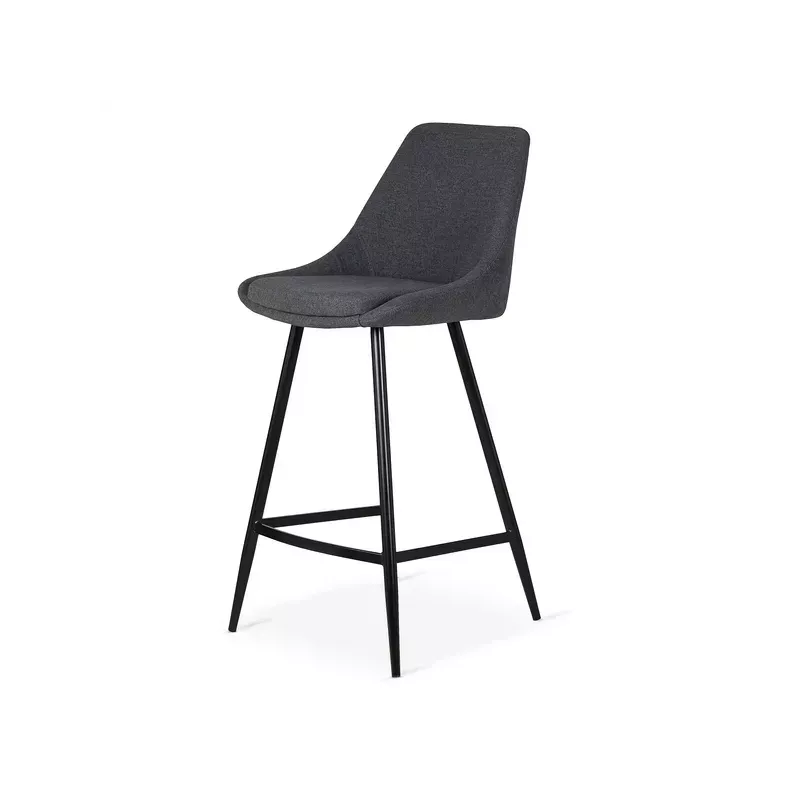 Chaise snack tissu gris foncé - BARI