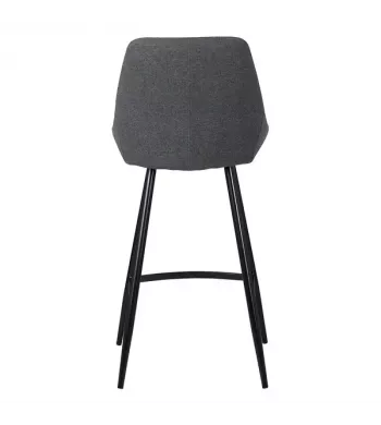 Chaise snack tissu gris foncé - BARI