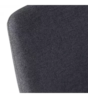 Chaise snack tissu gris foncé - BARI