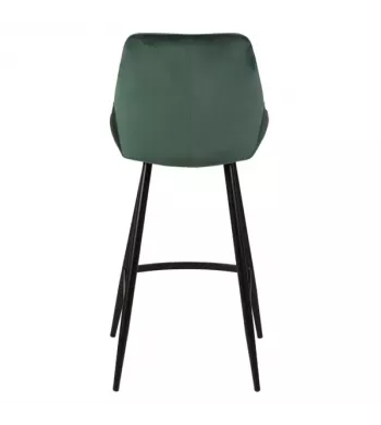 Chaise hauteur plan de travail velours verte foncée - BARI