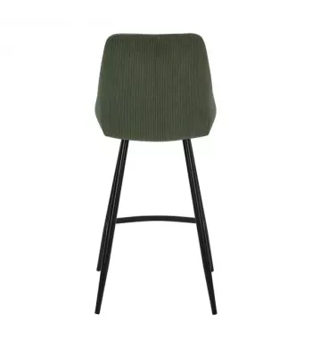 Chaise snack en velours côtelé vert sapin - BARI