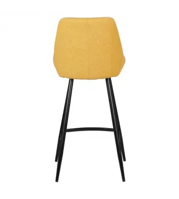 Chaise snack tissu jaune moutarde - BARI