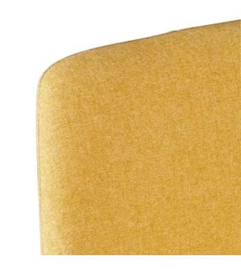 Chaise snack tissu jaune moutarde - BARI