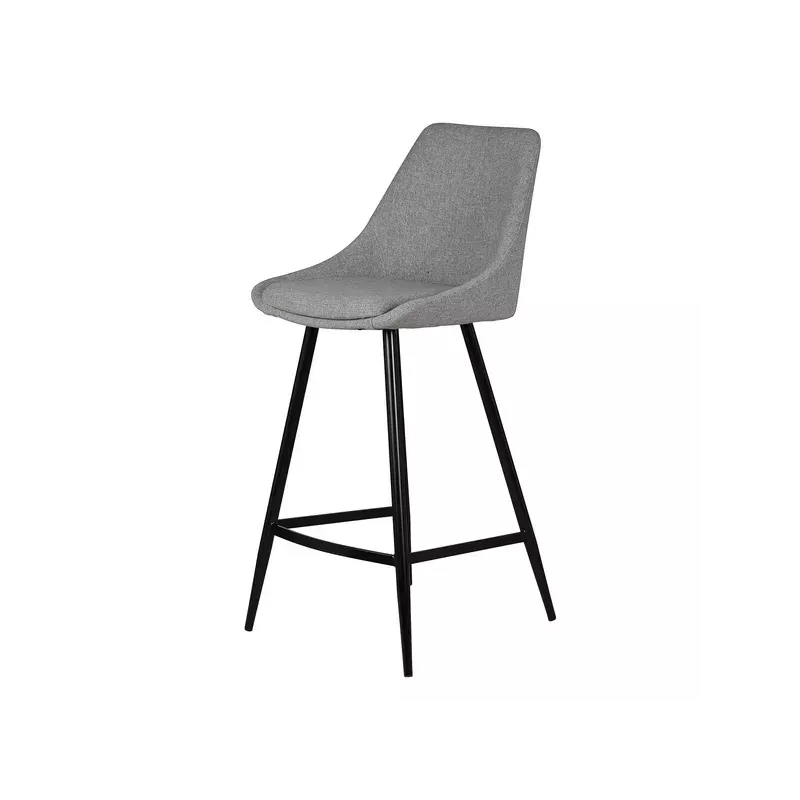 Chaise snack tissu gris clair - BARI