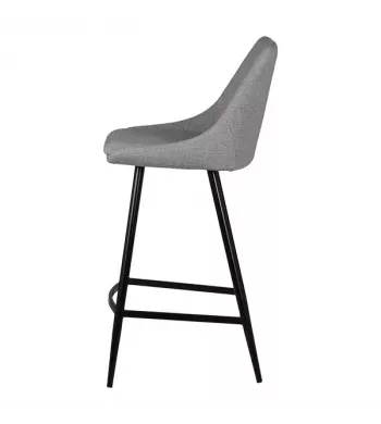 Chaise snack tissu gris clair - BARI