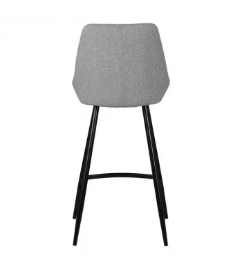 Chaise snack tissu gris clair - BARI