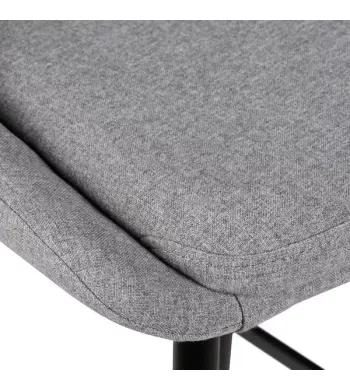 Chaise snack tissu gris clair - BARI
