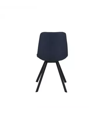 Chaise en tissu bleu marine - CARL