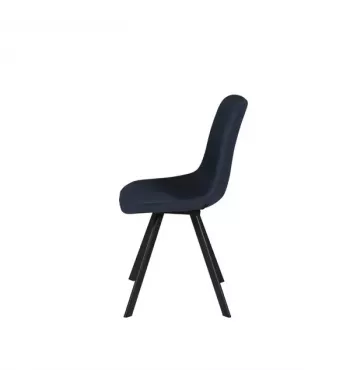 Chaise en tissu bleu marine - CARL