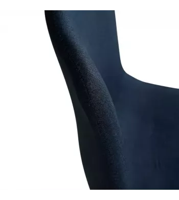 Chaise en tissu bleu marine - CARL