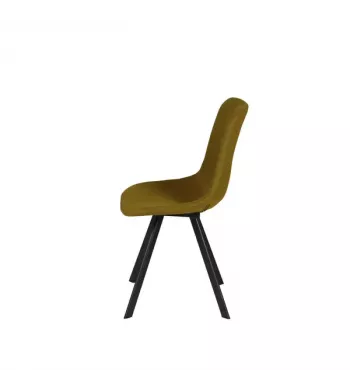 Chaise en tissu jaune - CARL