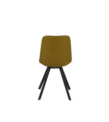 Chaise en tissu jaune - CARL