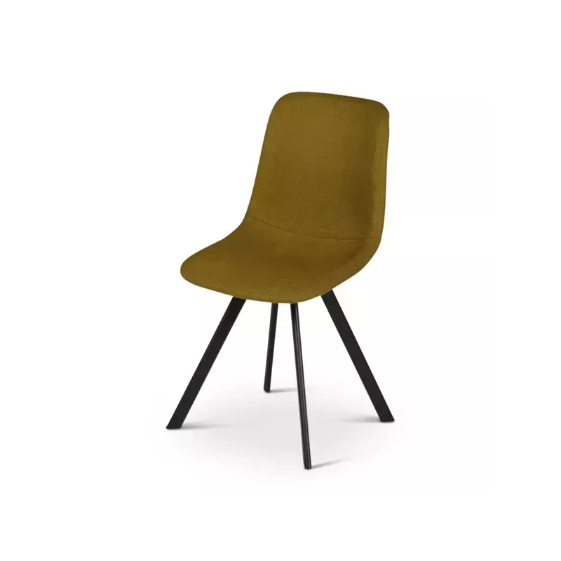 Chaise en tissu jaune - CARL