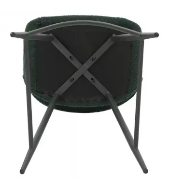 Chaise snack effet laine bouclette vert sapin - ESME