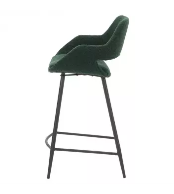 Chaise snack effet laine bouclette vert sapin - ESME