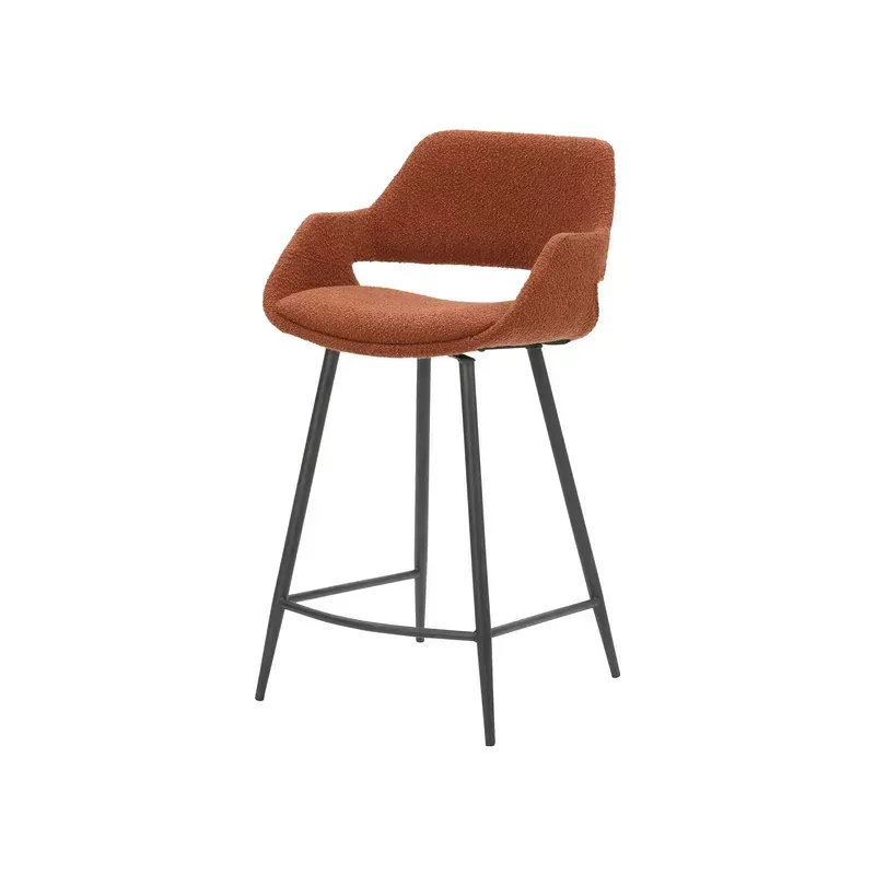 Chaise snack effet laine bouclette caramel - ESME