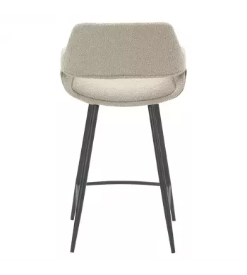 Chaise snack effet laine bouclette gris clair - ESME