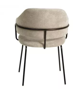 Chaise repas tissu sable - EZRA