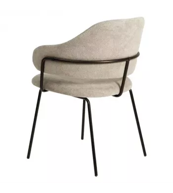 Chaise repas tissu sable - EZRA