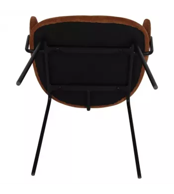 Chaise repas tissu cuivre - EZRA
