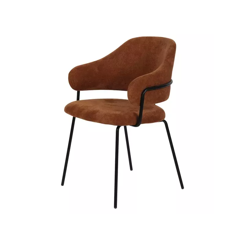 Chaise repas tissu cuivre - EZRA