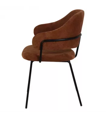 Chaise repas tissu cuivre - EZRA