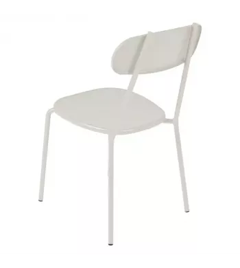 Chaise repas outdoor métal beige - FOX