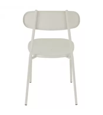 Chaise repas outdoor métal beige - FOX