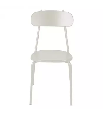 Chaise repas outdoor métal beige - FOX