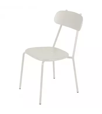 Chaise repas outdoor métal beige - FOX