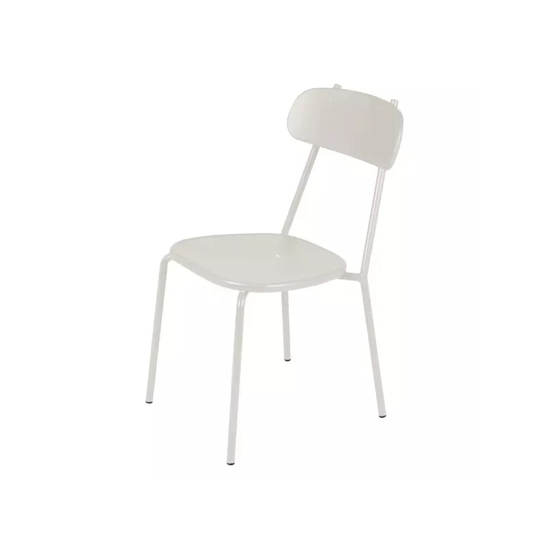 Chaise repas outdoor métal beige - FOX