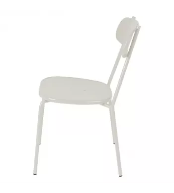 Chaise repas outdoor métal beige - FOX
