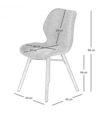 Chaise gris clair - GARY