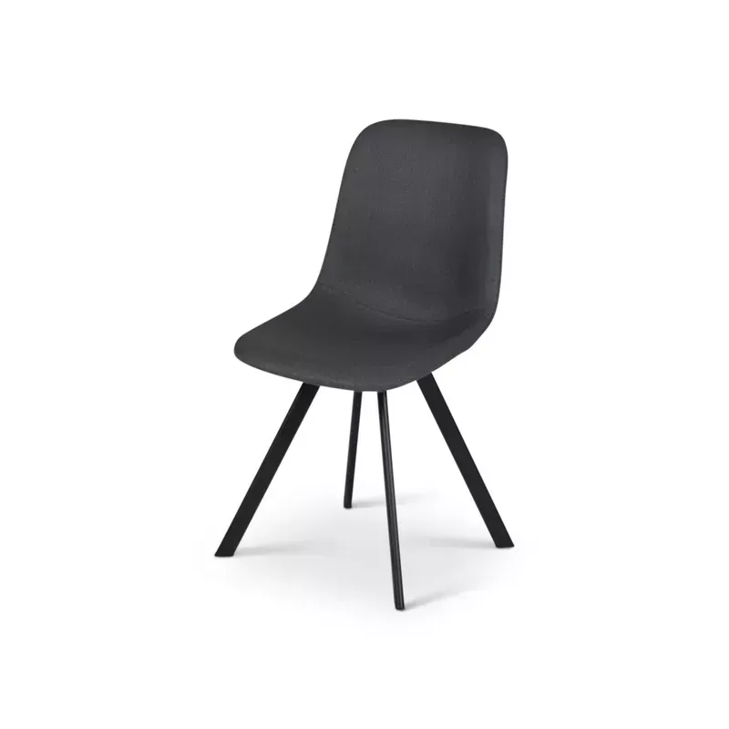 Chaise en tissu gris - CARL