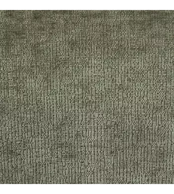Chaise repas avec accoudoirs tissu chenille kaki pied métal - HIBIS