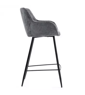 Chaise snack tissu chenille gris - HIBIS