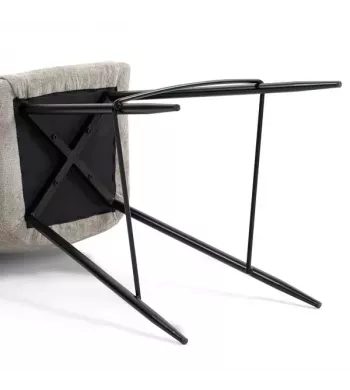 Chaise snack tissu chenille taupe - HIBIS