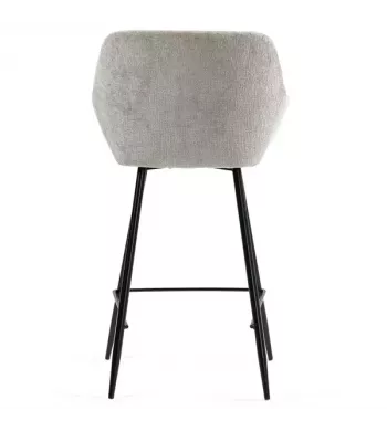 Chaise snack tissu chenille taupe - HIBIS