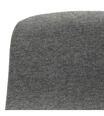 Chaise snack tissu gris Pied en Frêne naturel - KATY