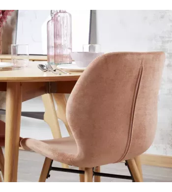 Chaise tissu soft touch nèfle - KERI