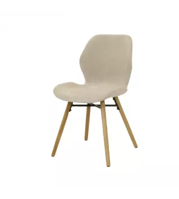 Chaise tissu soft touch sable - KERI