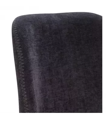 Chaise snack tissu soft touch noir - KERI