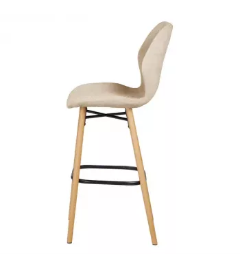 Chaise snack tissu soft touch sable - KERI