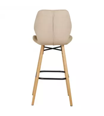Chaise snack tissu soft touch sable - KERI