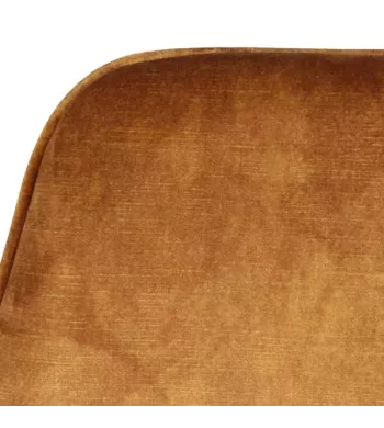 Chaise plan de travail velours ocre - LIZZY