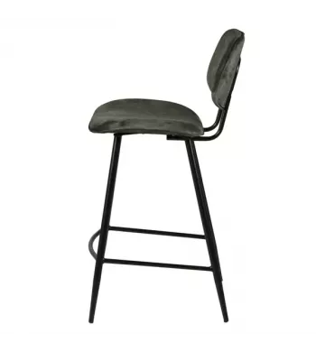 Chaise plan de travail velours verte foncée - LIZZY