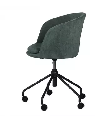 Chaise de bureau tissu soft touch gris bleu - MADO